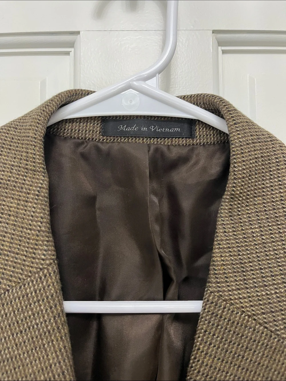 Vintage Chaps Brown Textured Tweed Wool Two-Button Sport Coat - Size 44R